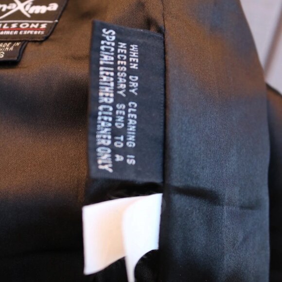 Womens Wilsons Leather Pants Suit Jacket Black Vintage 90s Y2K - Picture 16 of 16